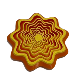 Estrela Infinita Sensorial Amarela e Laranja