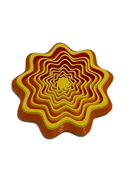 Estrela Infinita Sensorial Amarela e Laranja