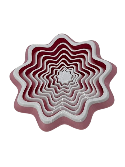 Estrela Infinita Sensorial Branco e Rosa