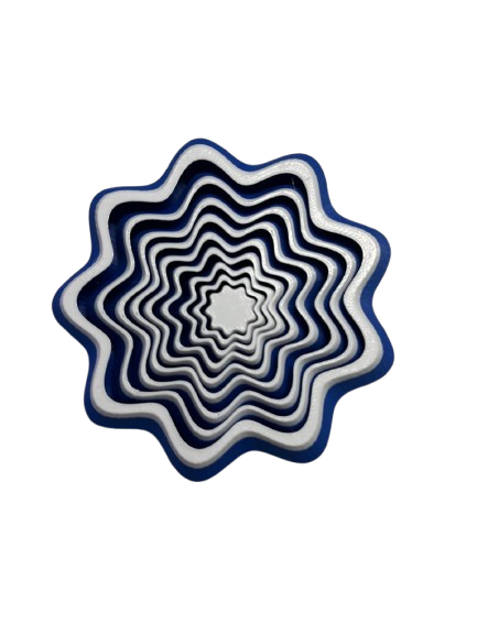 Estrela Infinita Sensorial Branca e Azul