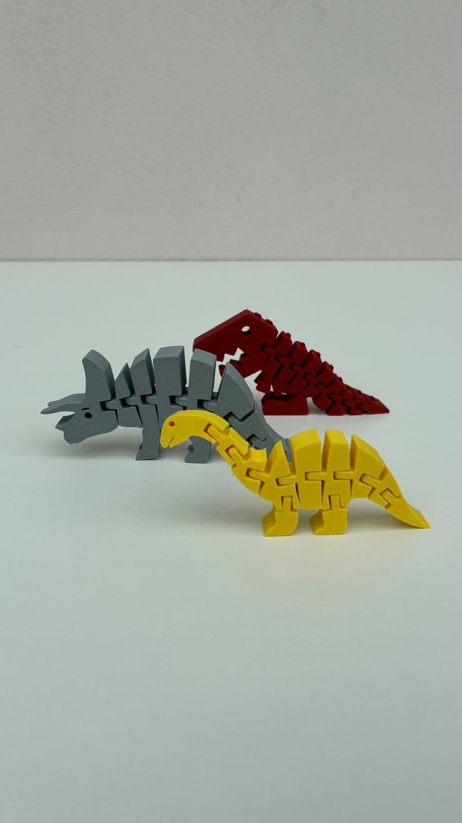 Kit 3 Dinossauros Articulados Hiperfoco
