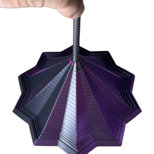 Estrela Infinita Sensorial Preto e Roxo | Expansível Anti Estresse