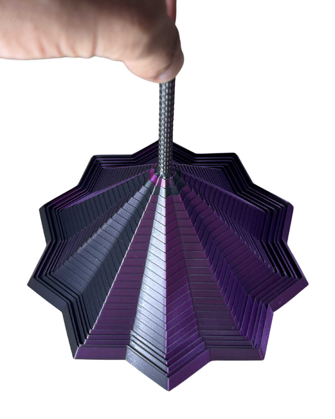 Estrela Infinita Sensorial Preto e Roxo | Expansível Anti Estresse